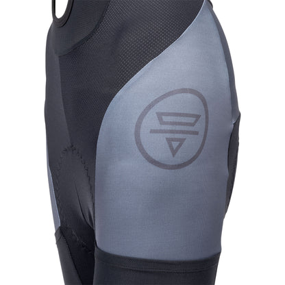 Teravail Waypoint Cargo Bib Shorts - Women's detail view of side panel and logo